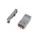 Terminal of QMS 222-423D passing 3-pole, with a mount on a DIN-rack (0.08-4 mm²) gray (50 pcs./Union)