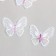 Decor for creativity Textile Embroidery "White butterfly" 4.7x5.5 cm