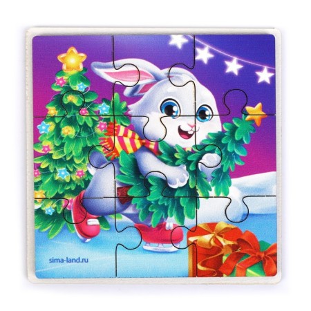 New Year's derving puzzles "New Year! Bunny hurries to the holiday "-2