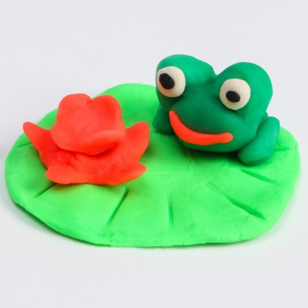 Modeling dough, 7 colors of 15 g, blue tractor, mix-6