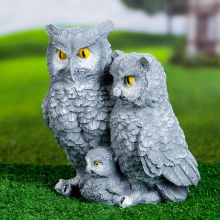 Garden figure "Owl - Family" 23x21x15cm-3