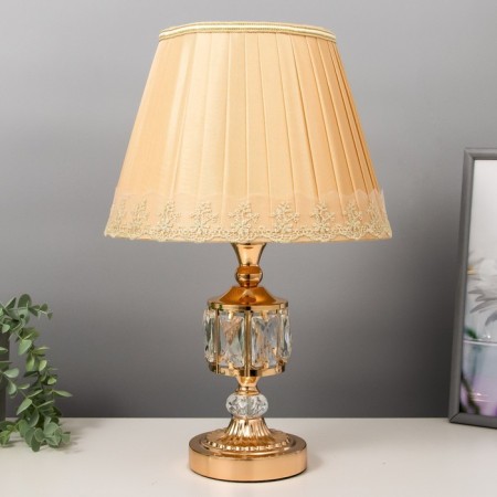 Table lamp "Enthusiasm" 1x60W E27 gold belt backlight 26x26x46 cm Risalux