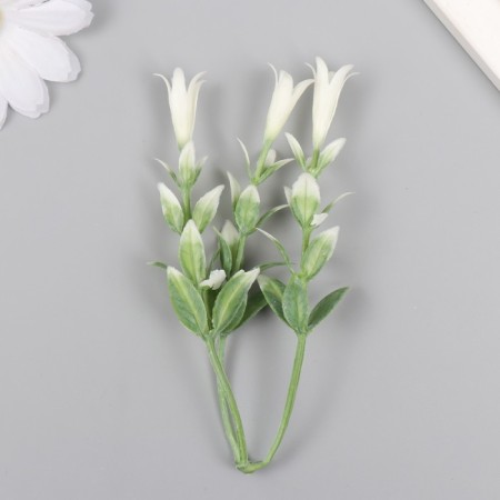Artificial plant for creativity "Hippeastium" set 6 pcs white 11 cm-1