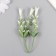 Artificial plant for creativity "Hippeastium" set 6 pcs white 11 cm