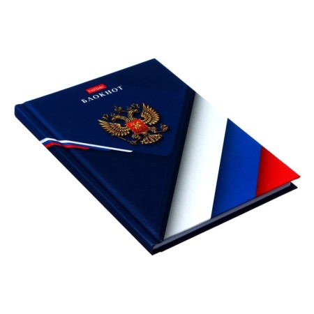 Notebook, A6, 64 sheets, in a cage/ruler, "Russia", a solid cover, matte lamination, an offset block 60g/m2-1