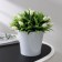 Kashpo for flowers with the insert "Art", 1.2 l, the color is white-black