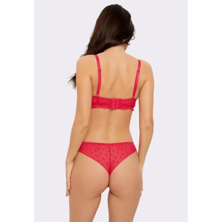 Women's bra -braid, size 75c, red color-4
