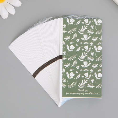 Sticker Paper Gratitude "Vedges and flowers" set of 50 pcs 10x5 cm