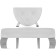 Stool on a metal frame ODDA Metal/Eco -leather, chrome/white 50.5x65x91 cm