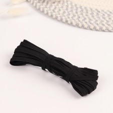 Linen gum, 6 mm, 10 ± 1 m, black color