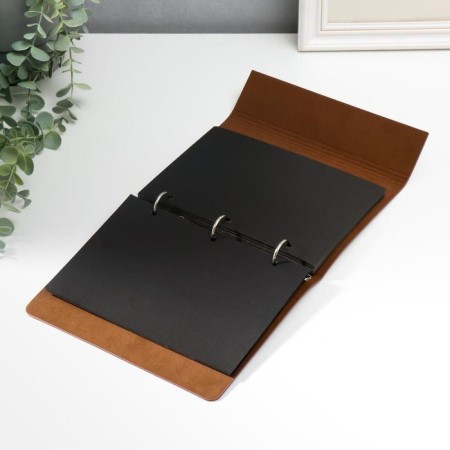 Photo album 30 sheets "helm" to the leatherette (on rings) 22x17x3.3 cm-2