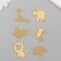 Decor for creativity plastic mirror "animals of Africa" ​​set 6 pcs