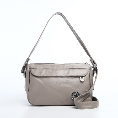Bag Cross-Bodi with a zipper, gray color