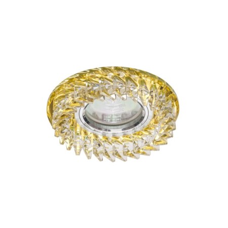 Economic light lamp D2169 CR yl+Cl, GU5.3 5x10W, color chromium