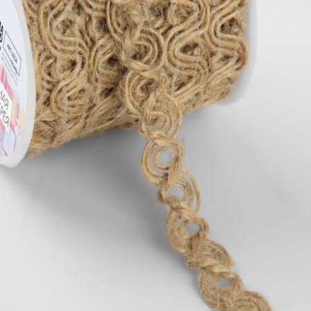 Weeks decorative canvas "braid", 10 mm, 10 ± 0.5 m, beige color-1