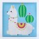Application with pompom "Lama and cacti" size - 30 × 30 cm, glue 30 ml