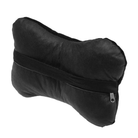 Pillow car bone, on the headrest, velor, black, rhombus, 16x24 cm-3