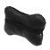 Pillow car bone, on the headrest, velor, black, rhombus, 16x24 cm