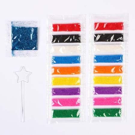 Set for creativity: fresco sand with sparkles (9 colors), "try to catch up", cars-2