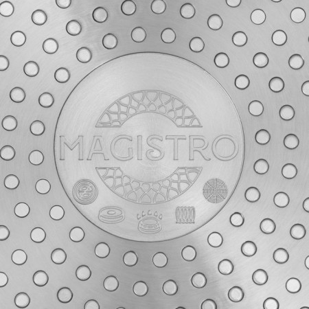 Set of Magistro Rock Stone pan, 2 items: D = 22 cm, D = 26 cm, kitchen forceps, anti -stick coating, induction-14