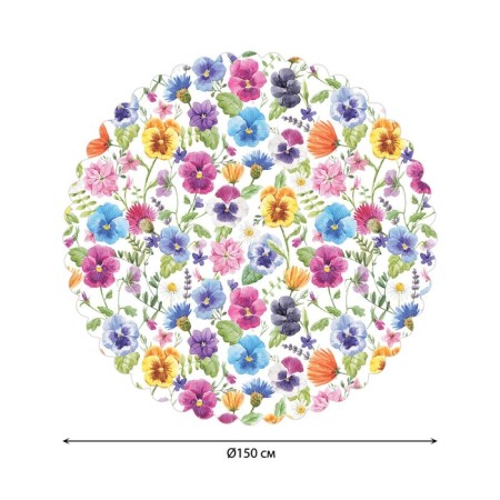 Tablecloth on the table "colors of flowers", round, Saten, d = 150 cm