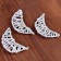 Decor for creativity from the vine "Month" set of 3 pcs., Size 1 pc. - 7 × 3.5 cm, silver color