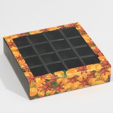 Box for 16 sweets with cells 