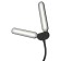 NLED-512-6W-BK desktop lamp LED battery on the clothespin, black color