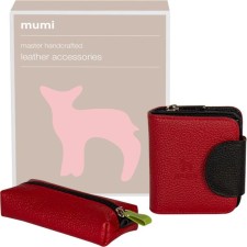 Подарочный набор: кошелёк/ключница, цвет красный/чёрный