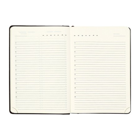 Diary Leduced A5 136 sheets, DEVENTE. Seattle, a solid cover of leatherette with foam rubber, thermo embossing, perforation, lies, cream block 70 g/m2, black-9
