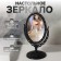 The mirror of the desktop “oval”, two -sided, with an increase, the mirror surface is 8.8 × 12.2 cm, the color is black