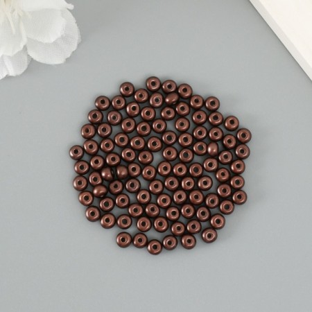 Glass beads 6/0 "metallic. Gorky chocolate" 10 g-2