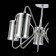 Ceiling EVOLUCE lamp. Sle102302-05. Valieri. 5x40 watts, E14, 53.5x53.5x39 cm, chromium color