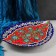 Frog oval rishtan ceramics corrugated "bouquet" 41cm