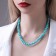 Beads "Classic" mood, ball No. 8, color bright blue, l = 40 cm