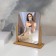 Desktop mirror, mirror surface 17 x 22 cm, beige color
