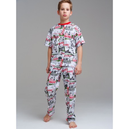 Pajama for the boy PlayTode: T -shirt and trousers, height 128 cm-1