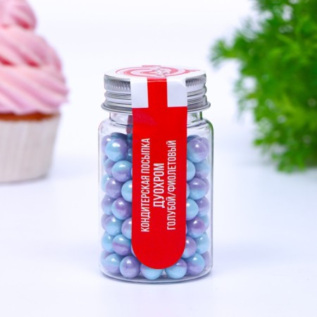 Confectionery sprinkling "duokhrom", blue, purple, 50 g-1