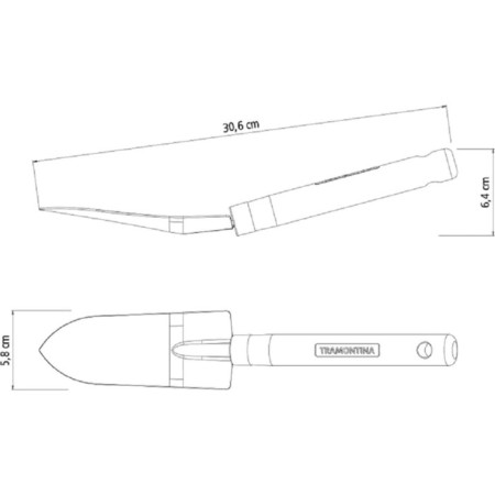 Sowing for weeding, length 30 cm, width 6 cm, wooden handle-1