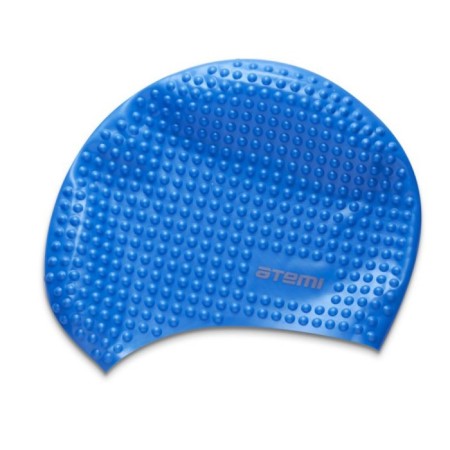 ATEMI BS60 swimming cap, silicone, blue color-3