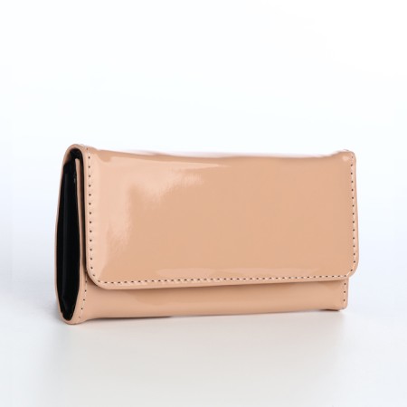 Women's wallet on magnet, beige color