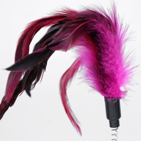 Teaser on a transparent suction “feathers”, 32 cm, mix of flowers-2