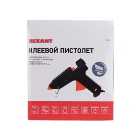 Pistol of adhesive Rexant, 60 W, Ø11 mm, temperature settings, 120-240 ℃, case-5
