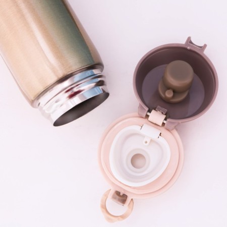 Thermos with the Mode Forrest button, 450 ml, gold, heat conservation 10-12 hours-4