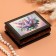 Lilac box, black, 8 × 10.5 cm, lacquer miniature