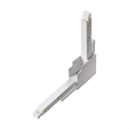 Connector L-shaped flum, white color