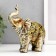 Souvenir Polystone "Elephant with drawings on the Popon" set of 2pcs. 14.5x13x5.7 cm