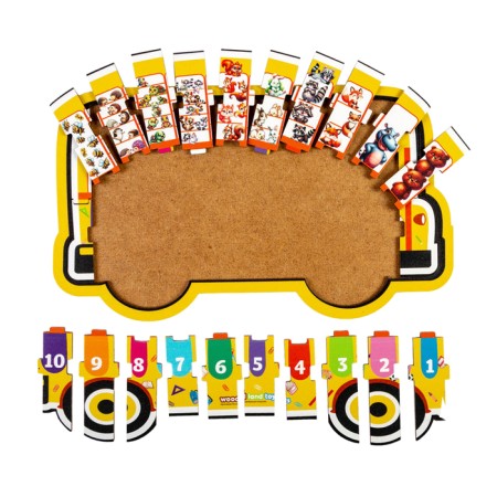 Training game "Bus with numbers" on the substrate-2