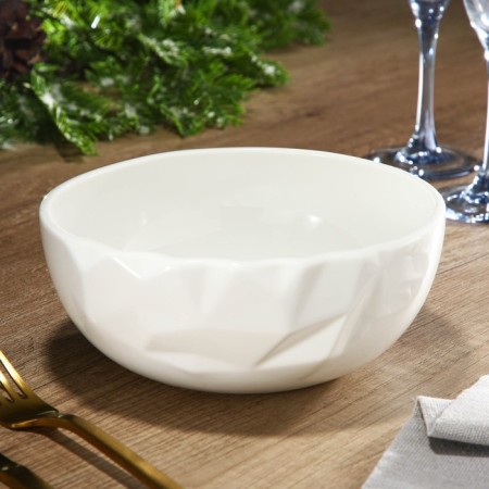 Ceramic Gory salad, 16.5 x 7 cm, 800 ml, white color-2