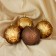 Set of balls plastic D-8 cm, 4 pcs "Snowflake shine" Coffee